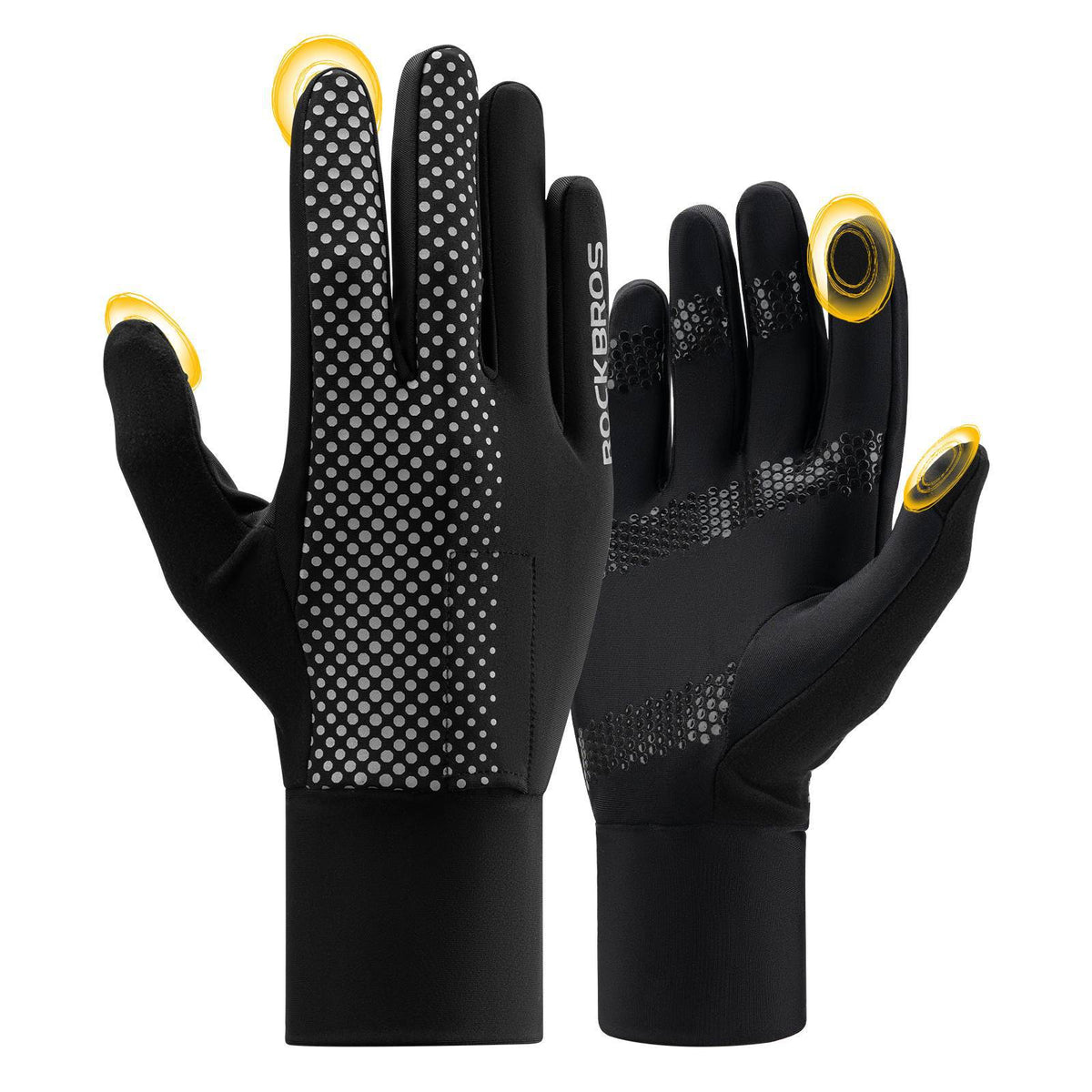 radsport handschuhe ROCKBROS Fahrradhandschuhe Touchscreen Radsport-Handschuhe Winddicht –  ROCKBROS-DE
