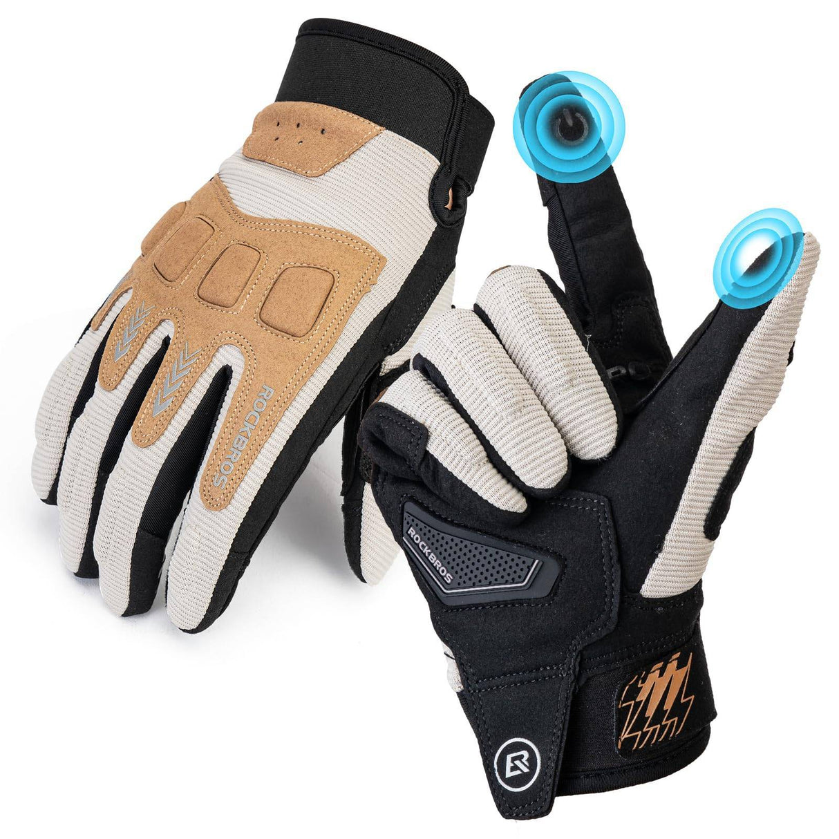 ROCKBROS Fahrradhandschuhe Winter Herbst Herren MTB Stoßdämpfend Handschuhe - ROCKBROS-EU