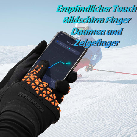ROCKBROS Fahrradhandschuhe Winter Herren rutschfest Touchscreen - ROCKBROS-EU