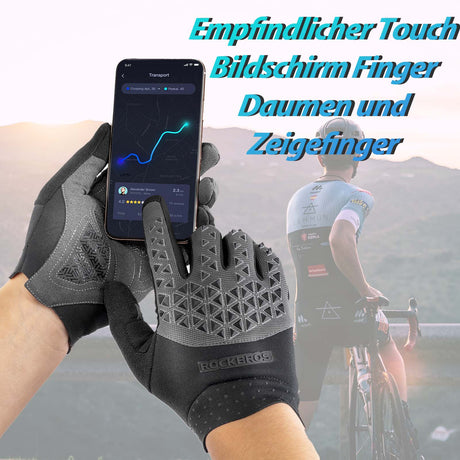ROCKBROS Fahrradhandschuhe Winter Herren rutschfest Touchscreen - ROCKBROS-EU