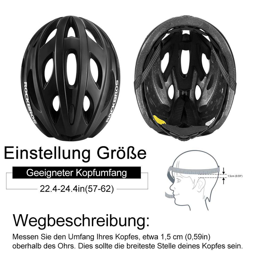 ROCKBROS Fahrradhelm mit integrierter abnehmbarer Magnetbrillen & Visier - ROCKBROS-EU