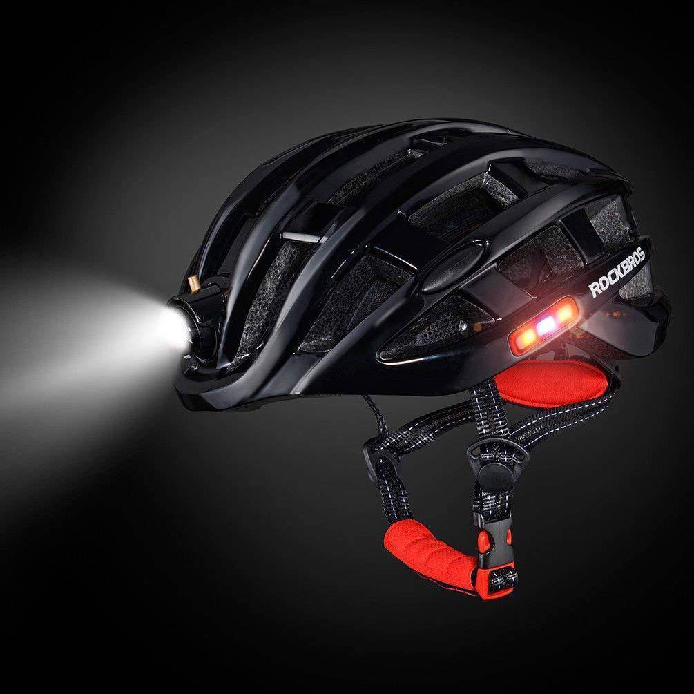 ROCKBROS Fahrradhelm mit Scheinwerfer und Sicherheitswarnleuchte - ROCKBROS-EU