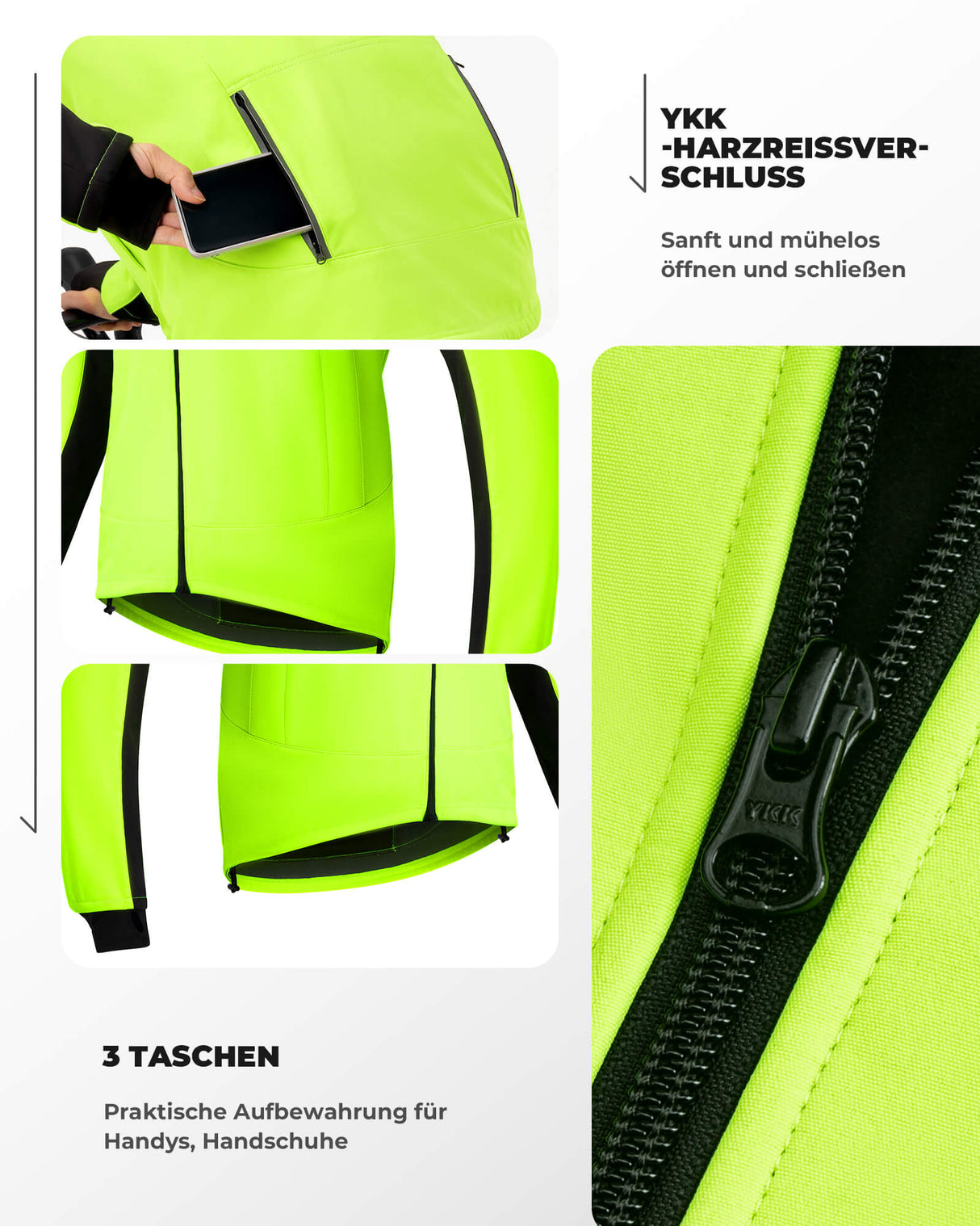 ROCKBROS Fahrradjacke Frühling Herren Radjacke Leuchtendes Grün - ROCKBROS-EU