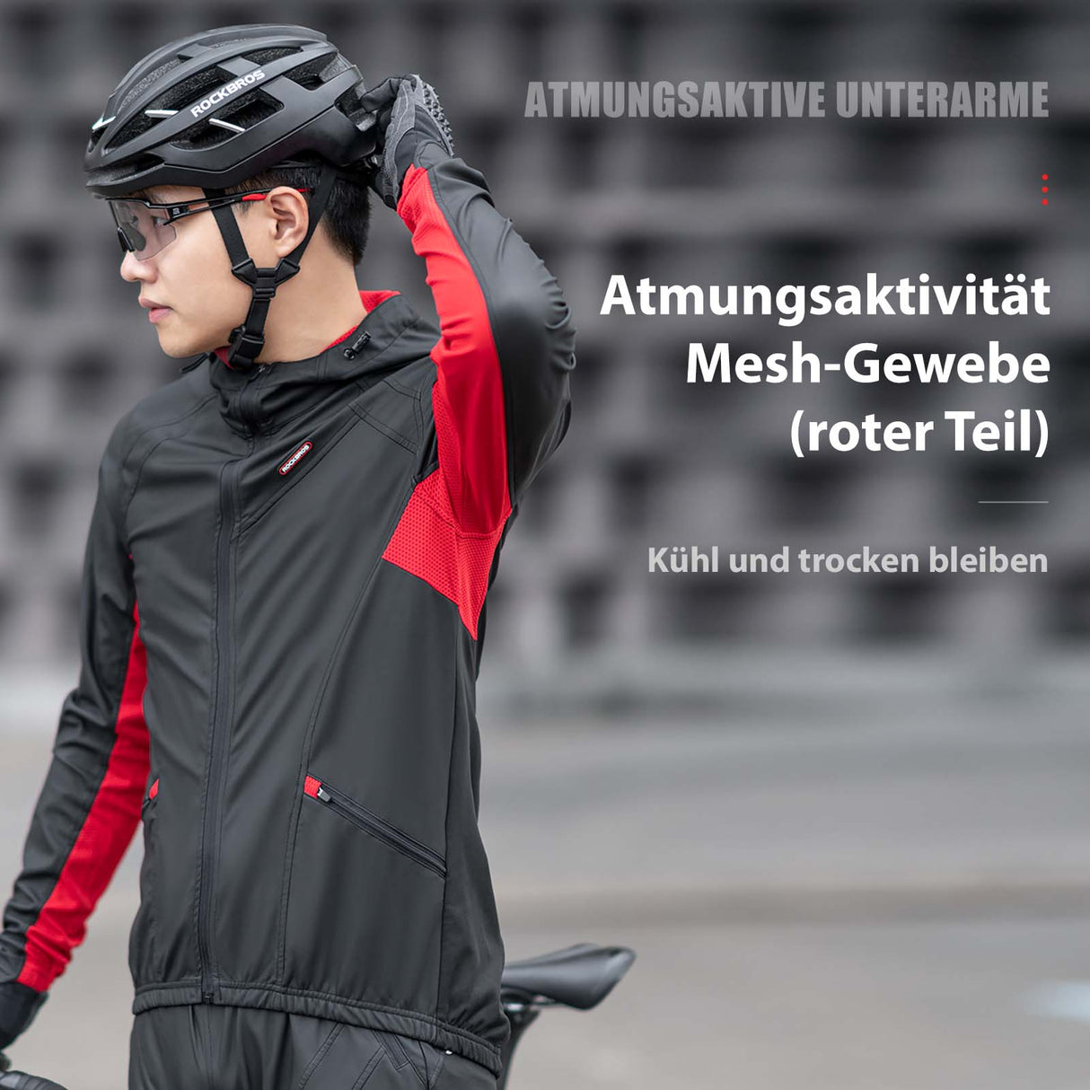 ROCKBROS Fahrradjacke Herren Winter Winddicht Softshelljacke Schwarz - ROCKBROS-EU