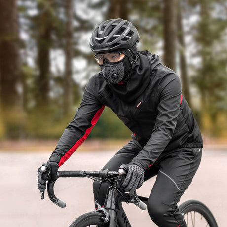 ROCKBROS Fahrradjacke Herren Winter Winddicht Softshelljacke Schwarz - ROCKBROS-EU