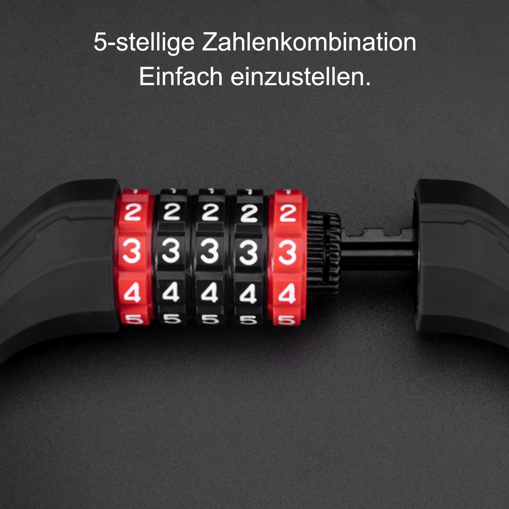 ROCKBROS Fahrradschloss mit 5-stelligem Zahlencode aus PVC und Stahl - ROCKBROS-EU