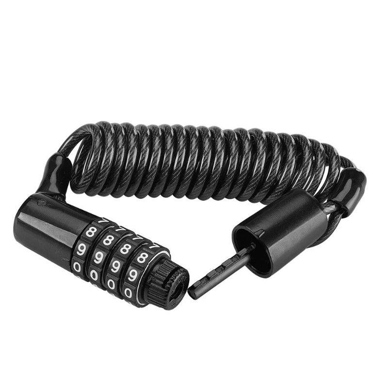 ROCKBROS Fahrradschloss Zahlenschloss  Helmschloss mit 4-stellig Code max. 150 cm - ROCKBROS-EU