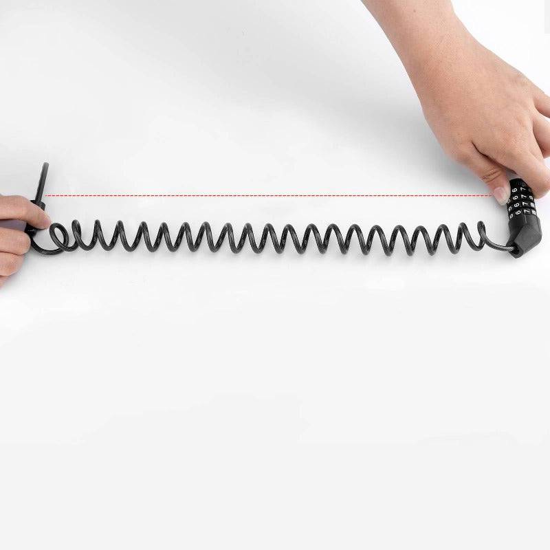 ROCKBROS Fahrradschloss Zahlenschloss  Helmschloss mit 4-stellig Code max. 150 cm - ROCKBROS-EU