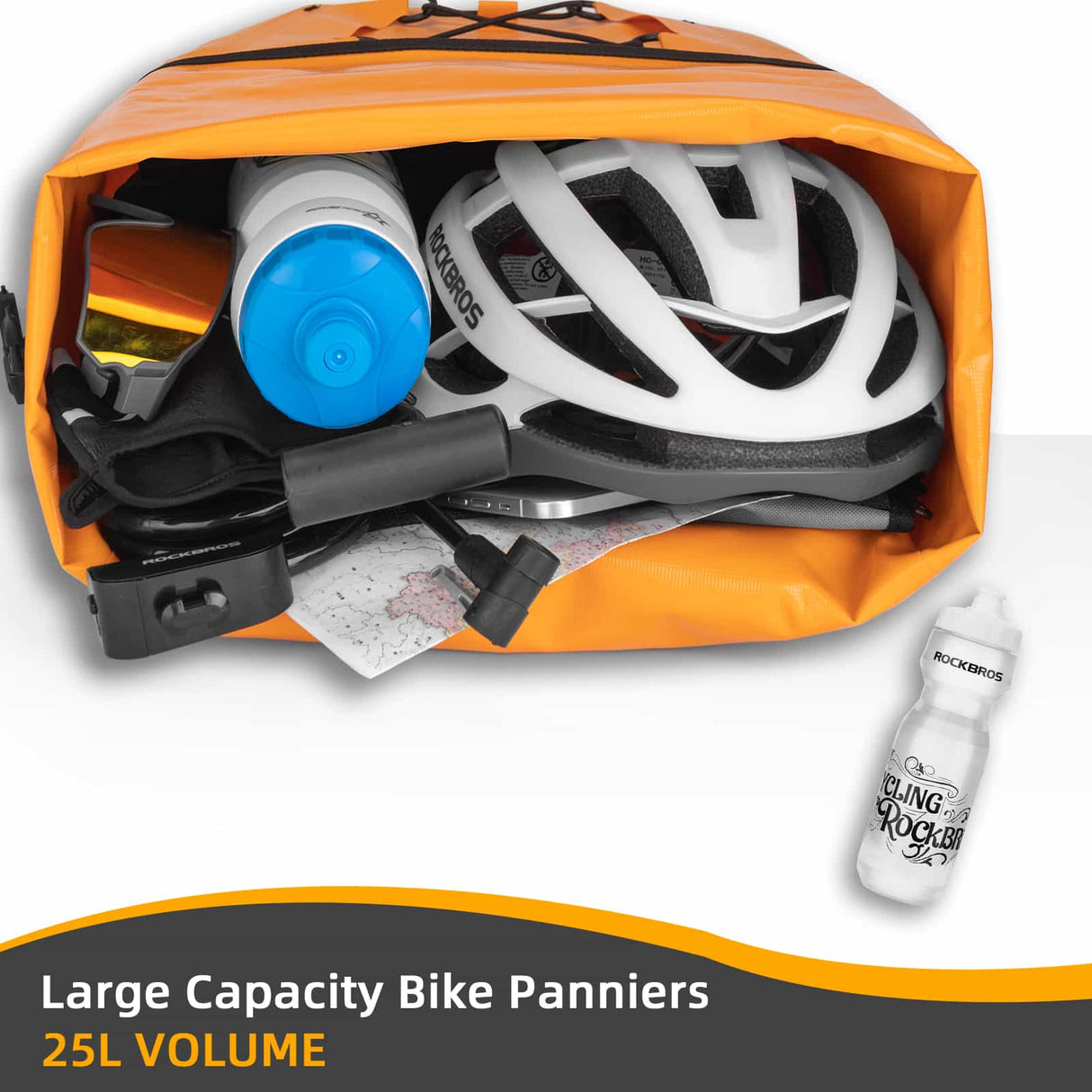 ROCKBROS Gepäckträgertasche 25L-32L 100 % wasserdicht mit Tragegriff - ROCKBROS-EU