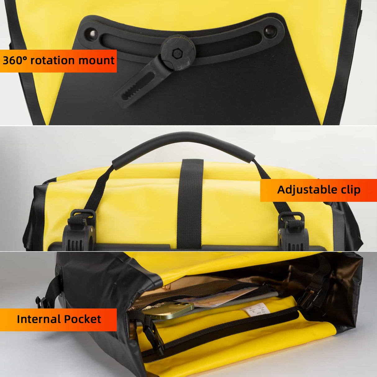 ROCKBROS Gepäckträgertasche 25L-32L 100 % wasserdicht mit Tragegriff - ROCKBROS-EU