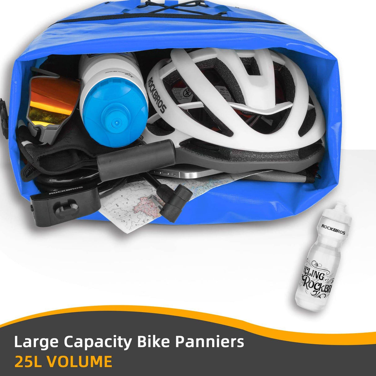 ROCKBROS Gepäckträgertasche 25L-32L 100 % wasserdicht mit Tragegriff - ROCKBROS-EU