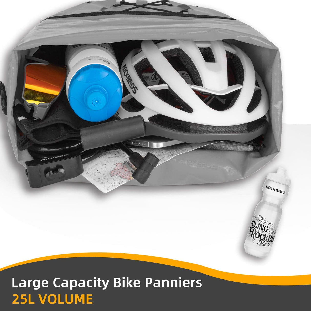 ROCKBROS Gepäckträgertasche 25L-32L 100 % wasserdicht mit Tragegriff - ROCKBROS-EU