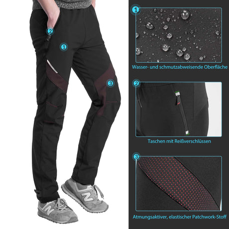 ROCKBROS Lange Fahrradhose Herren Winter Radhose Winddicht Warm - ROCKBROS-EU