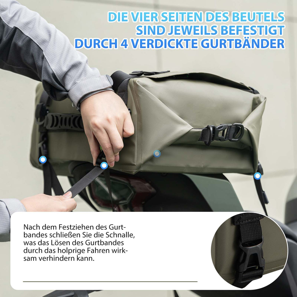 ROCKBROS Motorrad Hecktasche 100% Wasserdichte Motorrad Gepäcktasche ca.30L - ROCKBROS-EU