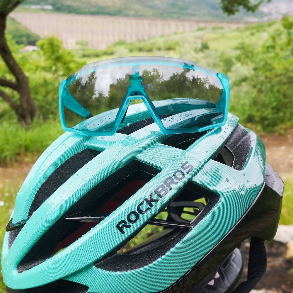 ROCKBROS Photochrome Brille HD Fahrradbrille für Outdoor-Aktivitäten Blau - ROCKBROS-EU
