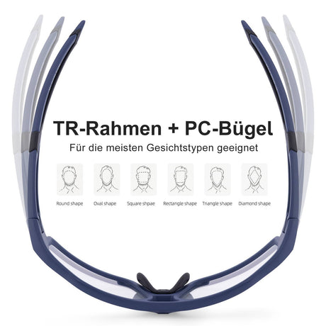 ROCKBROS Photochrome Sonnenbrille für Outdoor-Aktivitäten Unisex - ROCKBROS-EU