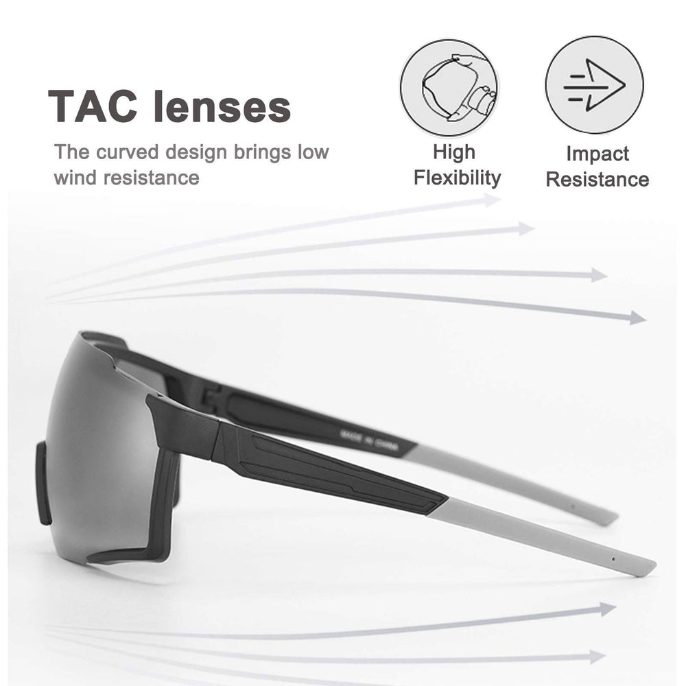 ROCKBROS Polarisierte Sonnenbrille Fahrradbrille für Outdoor-Sport Schwarz - ROCKBROS-EU