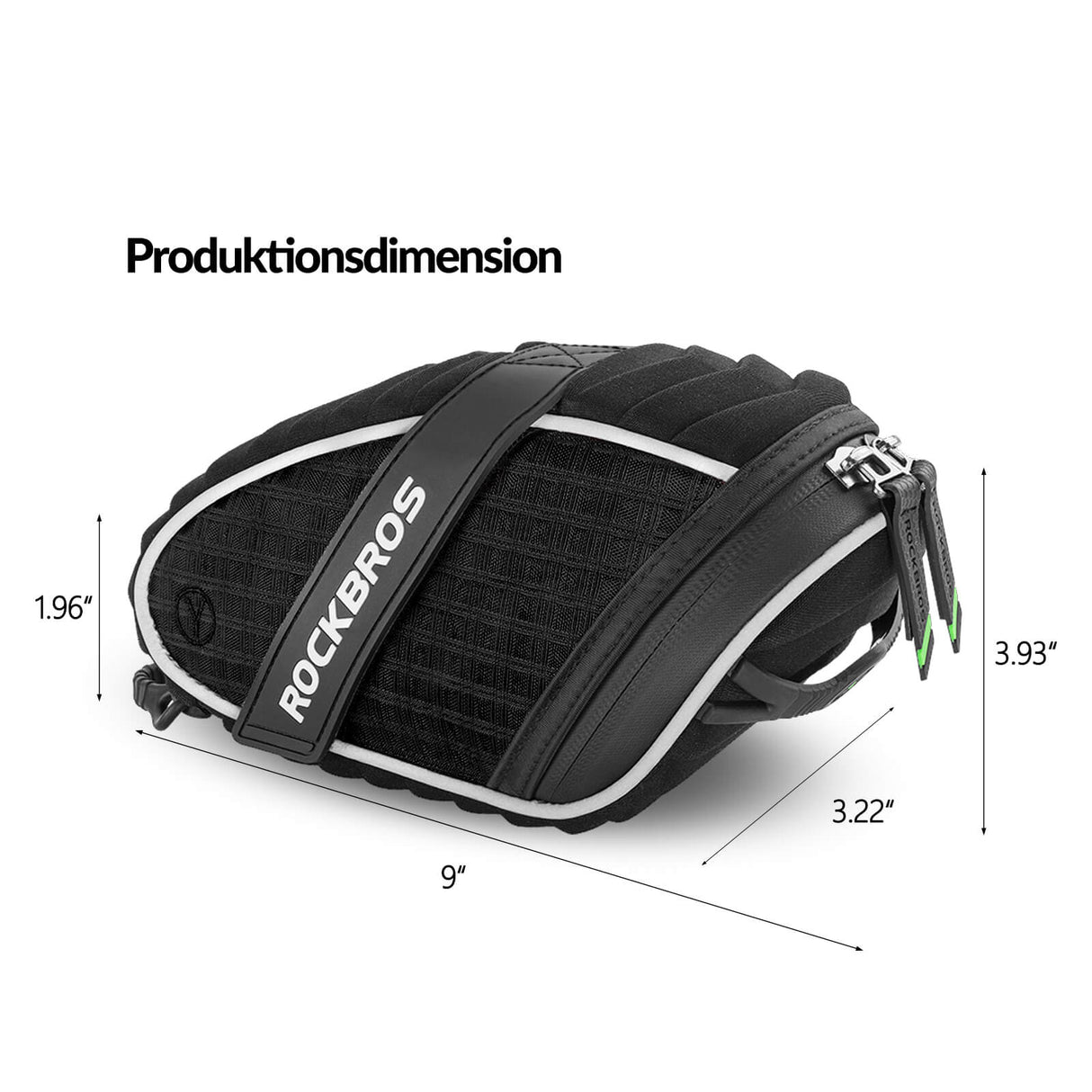 ROCKBROS Satteltaschen Fahrradsitz Taschen mit Rücklichthalter 1L - ROCKBROS-EU