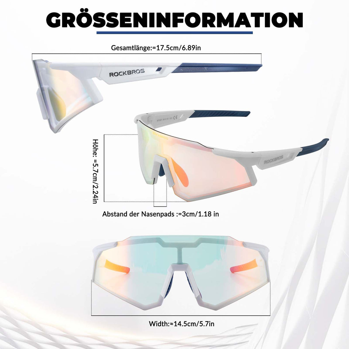ROCKBROS Sonnenbrille Fahrradbrille Selbsttönend Outdoor UV400 Schutz - ROCKBROS-EU