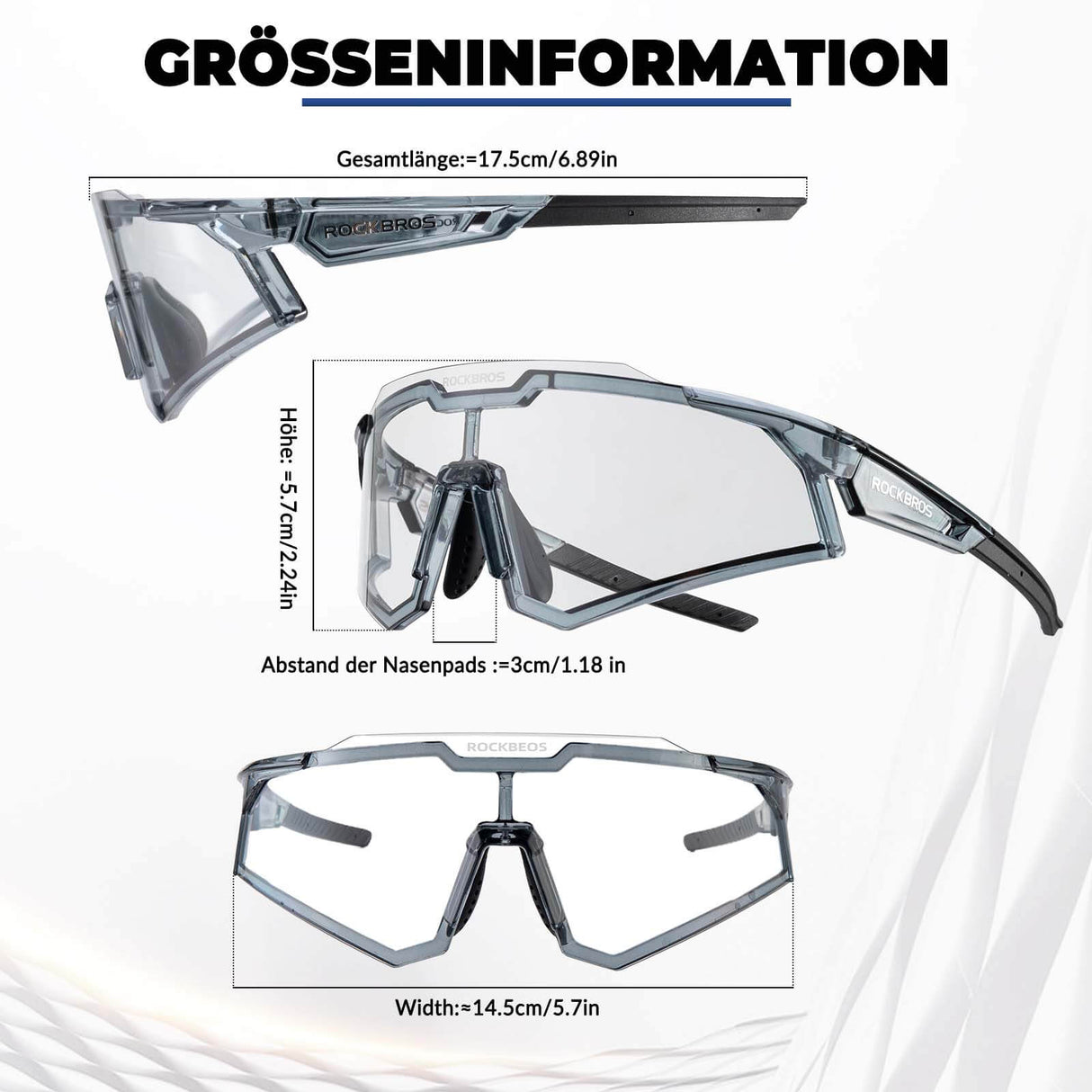 ROCKBROS Sonnenbrille Fahrradbrille Selbsttönend Outdoor UV400 Schutz - ROCKBROS-EU