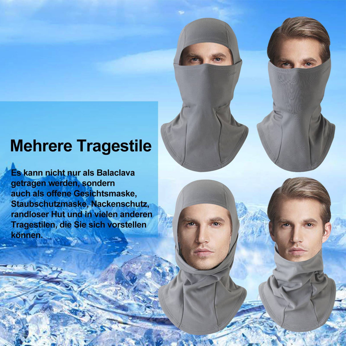 ROCKBROS Sturmhaube Herbst Winter Balaclava für Outdoorsports Unisex - ROCKBROS-EU