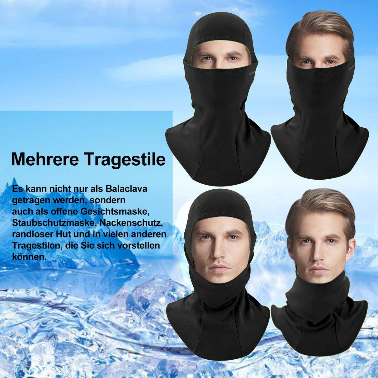 ROCKBROS Sturmhaube Herbst Winter Balaclava für Outdoorsports Unisex - ROCKBROS-EU