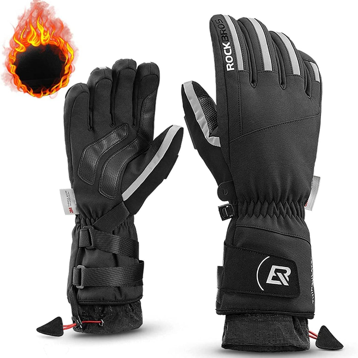 fahrradhandschuhe winter männer ROCKBROS Winterhandschuhe Fahrradhandschuhe Herren Winddicht M-2XL –  ROCKBROS-DE