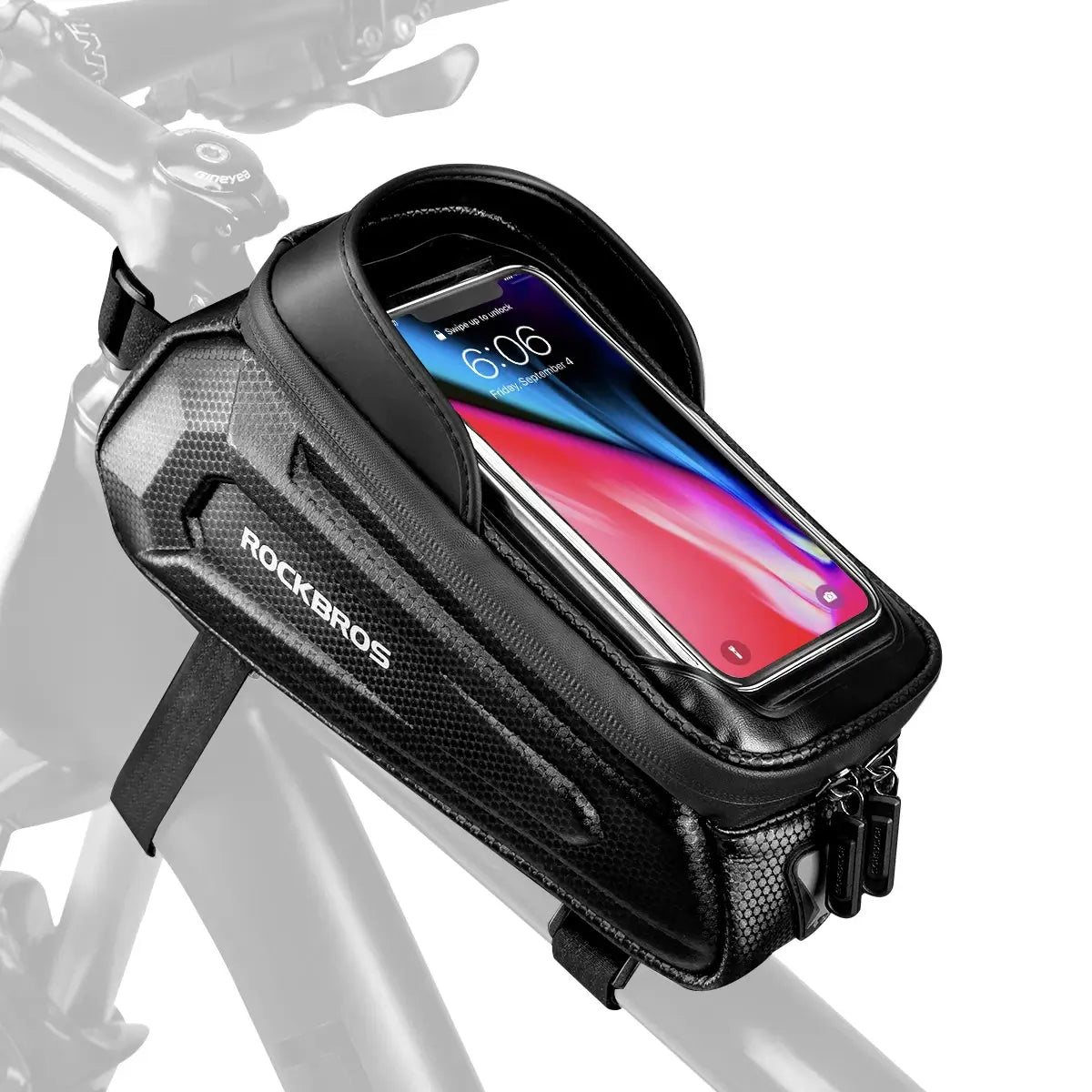Fahrradtasche Rahmen Handytasche Fahrrad Rahmentasche Wasserdicht Tasche  Fahrradzubehör Lenkertasche Oberrohrtasche mit TPU Touchscreen und  Fahrradhandschuh für Smartphone bis zu 6.8 Zoll : : Sport &  Freizeit