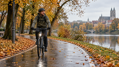 Nasses Laub beim Radfahren: Sicher bremsen und Kurven fahren