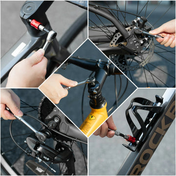 multitool rennrad leicht 10-in-1 Fahrrad-Multitool mit Ratsche und Reifenhebern, Reparaturwerkzeug – ROCKBROS-DE