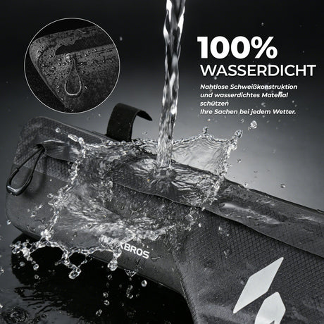 AS-152 RideMate Rahmentasche – 100% Wasserdicht, 1.9L Dreieck-Design