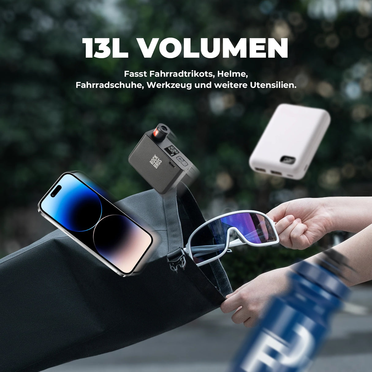 AS-157 RideMate Satteltasche – 100% Wasserdicht, 13L