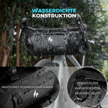 wasserfeste lenkertasche 8L 100% Wasserdichte Lenkertasche der Ridemate Serie – ROCKBROS-DE