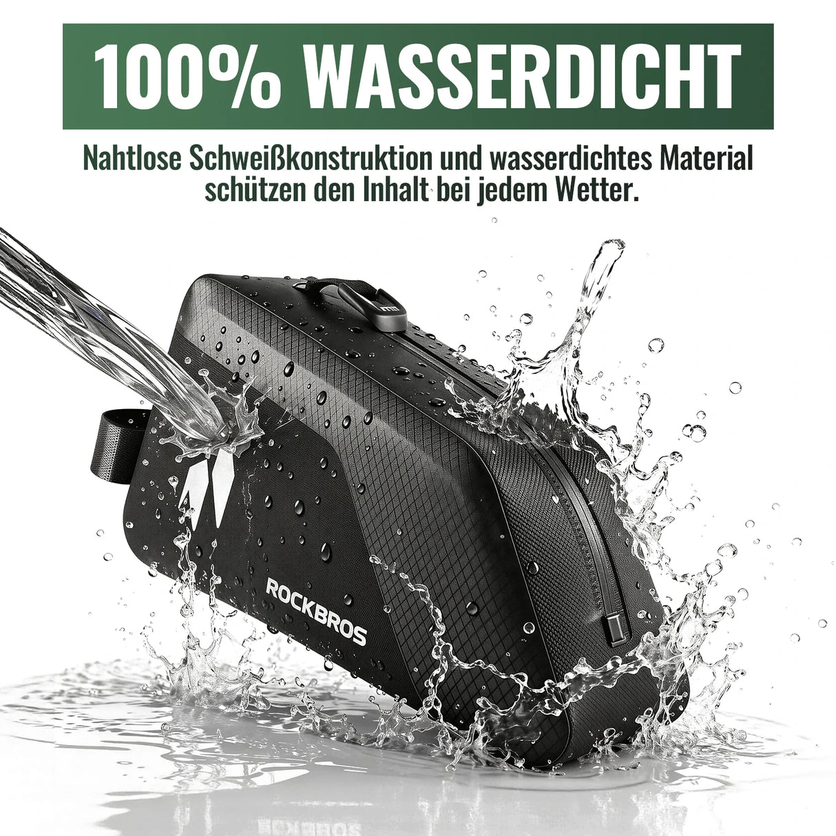 AS-151 RideMate Oberrohrtasche – 100% Wasserdicht, 1L Volumen