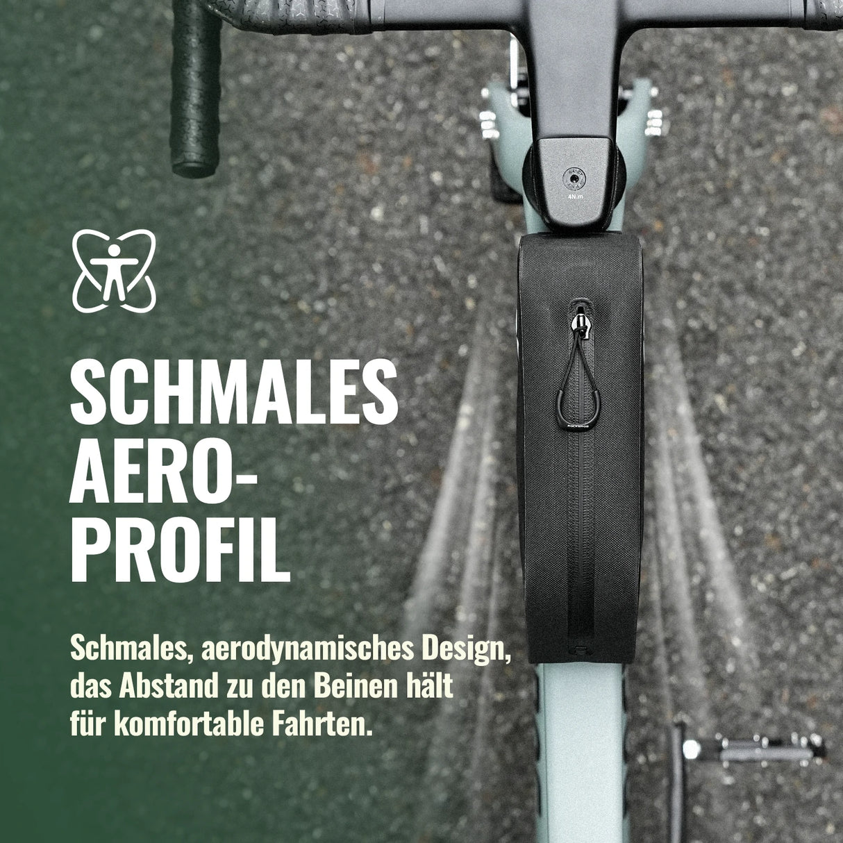AS-151 RideMate Oberrohrtasche – 100% Wasserdicht, 1L Volumen