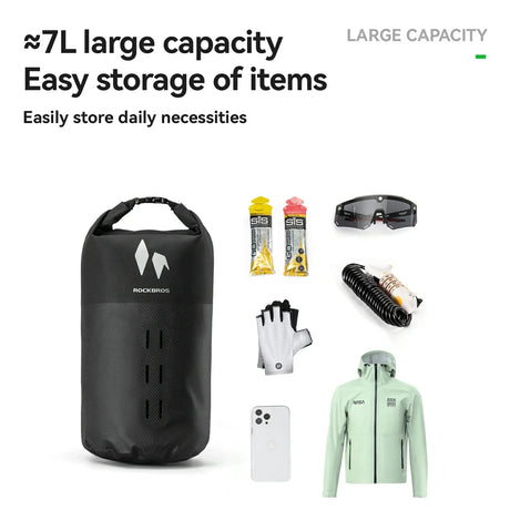 AS-156 RideMate Gepäckträgertasche für Vordergabel – 100% Wasserdicht, 7L