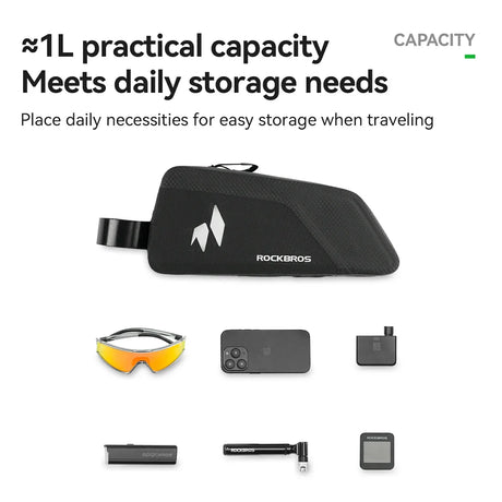 AS-151 RideMate Oberrohrtasche – 100% Wasserdicht, 1L Volumen