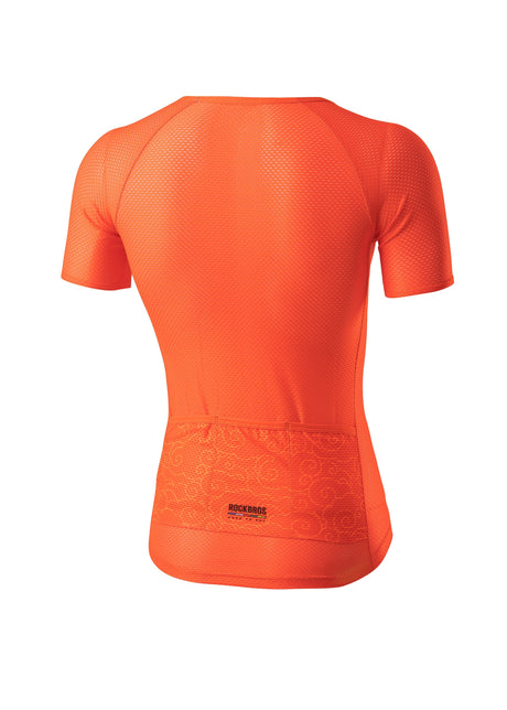 ROCKBROS Road-to-Sky Cycling Short-Sleeved Base Layer #Color_Orange