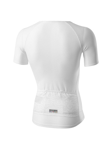 ROCKBROS Road-to-Sky Cycling Short-Sleeved Base Layer #Color_White