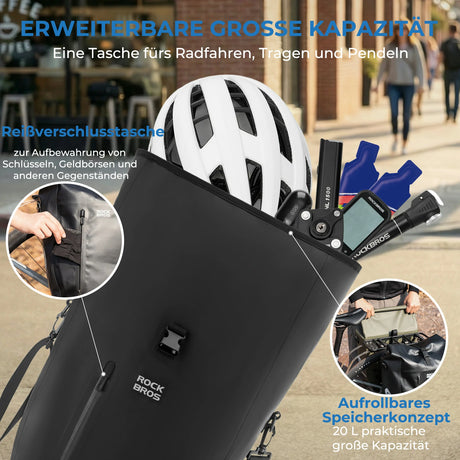 15L-20L Fahrrad Gepäckträgertasche 3-in-1 - ROCKBROS-EU