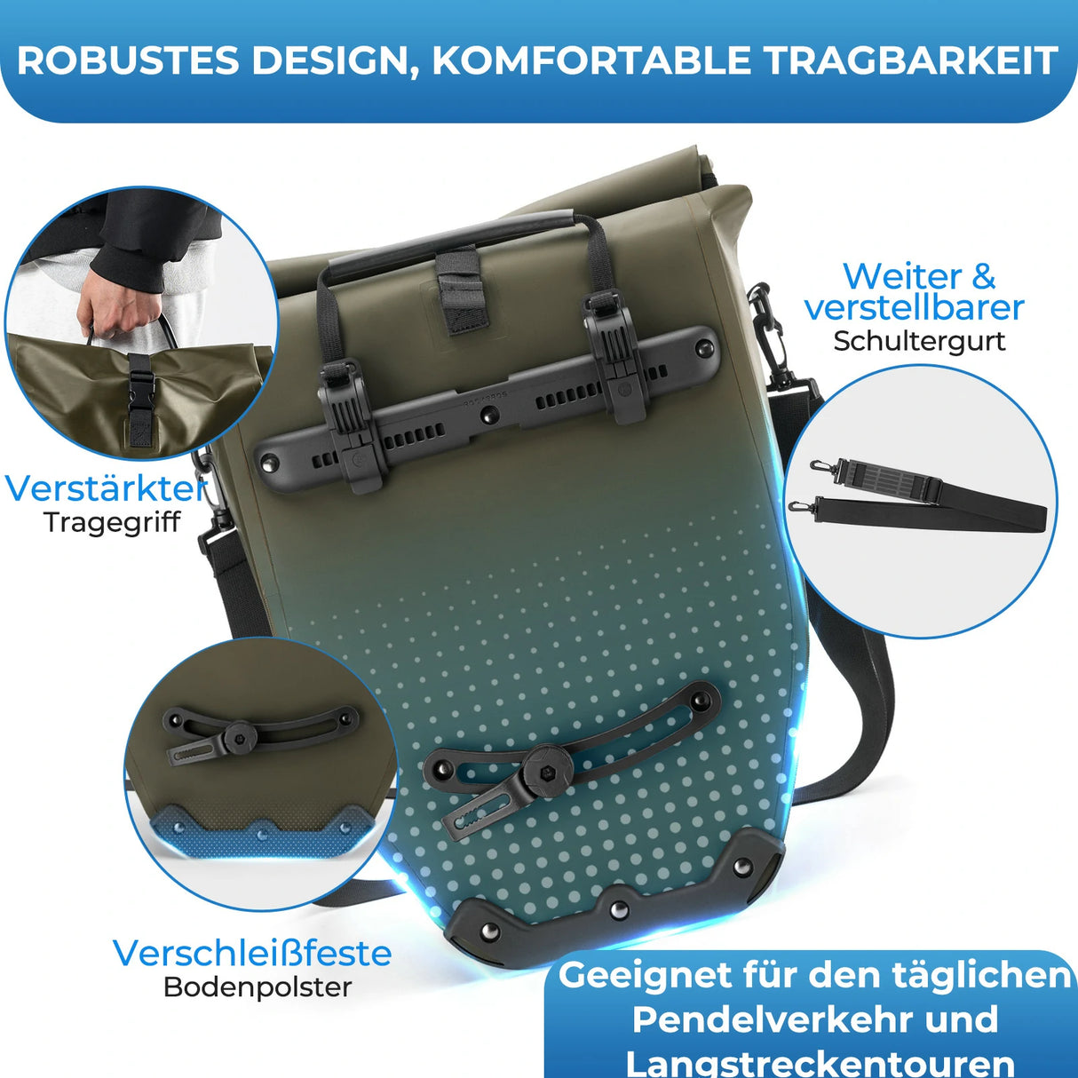 15L-20L Fahrrad Gepäckträgertasche 3-in-1 - ROCKBROS-EU