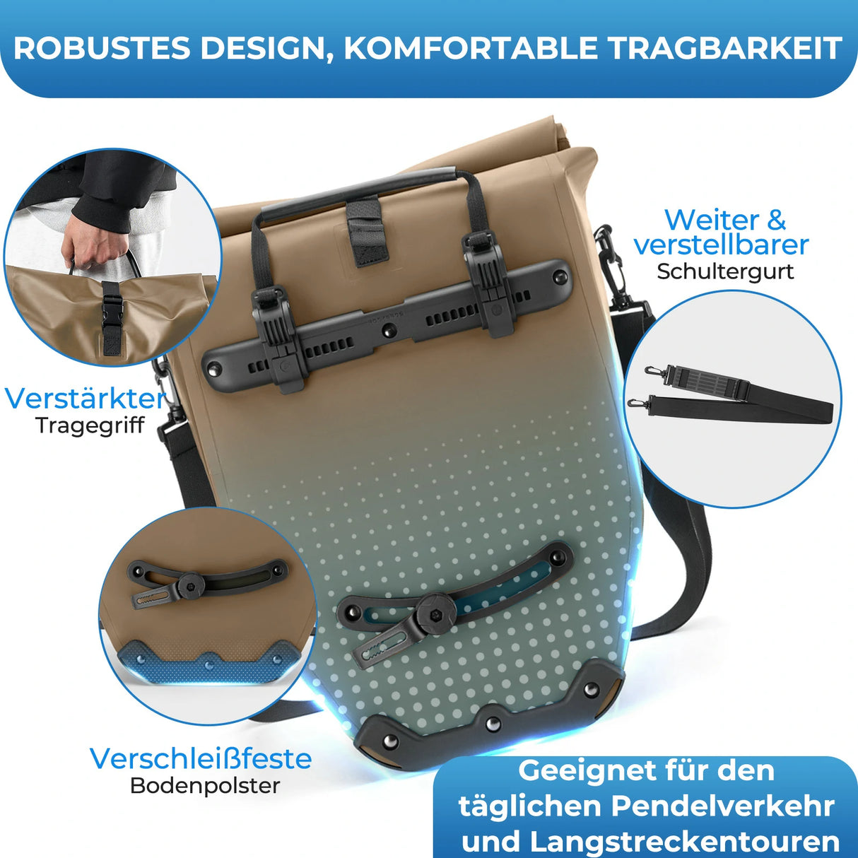 15L-20L Fahrrad Gepäckträgertasche 3-in-1 - ROCKBROS-EU
