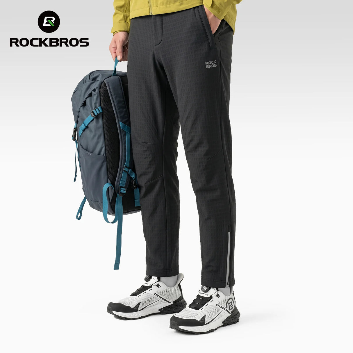 ROCKBROS WindStop Fleece - Lange Fahrradhose Winter