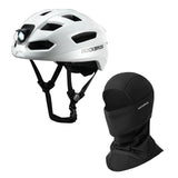 Sicherheit & Wärme Set: Helm mit Licht + Balaclava