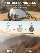 Photochrome Fahrradbrille mit UV400 Schutz