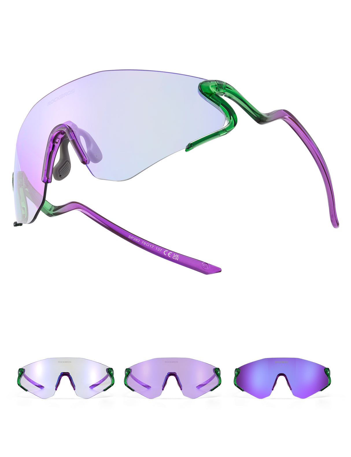 Photochrome Fahrradbrille mit UV400 Schutz