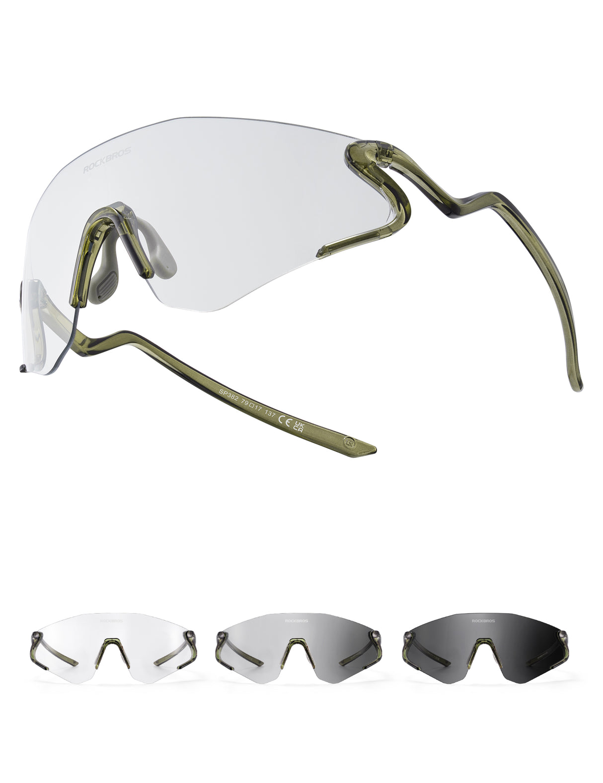 Photochrome Fahrradbrille mit UV400 Schutz