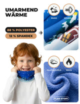2-in-1 Kinder Halstuch & Mütze – Doppelseitiger Schlauchschal & Multifunktionstuch