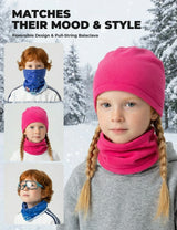 2-in-1 Kinder Halstuch & Mütze – Doppelseitiger Schlauchschal & Multifunktionstuch