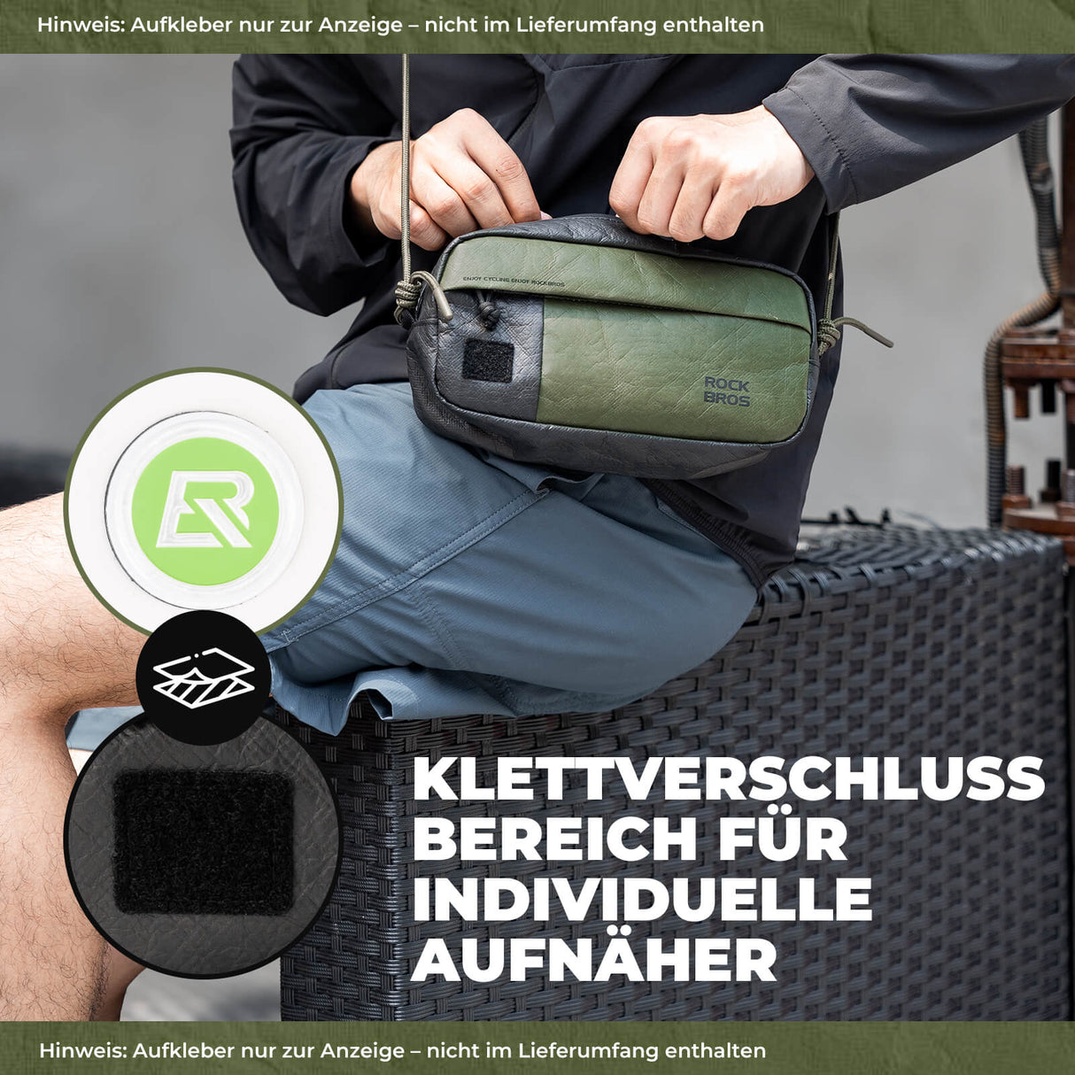 2-in-1 Lenkertasche Wasserabweisend aus Tyvek® mit Schultergurt 1,5L